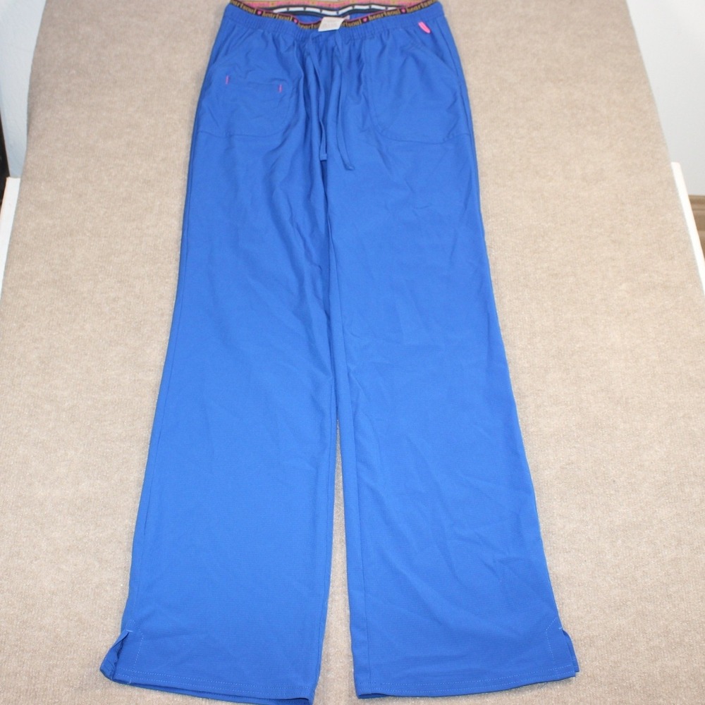 Heartsoul 20110 Break on Through Scrub Pants Royal Blue Small Low Rise Flare